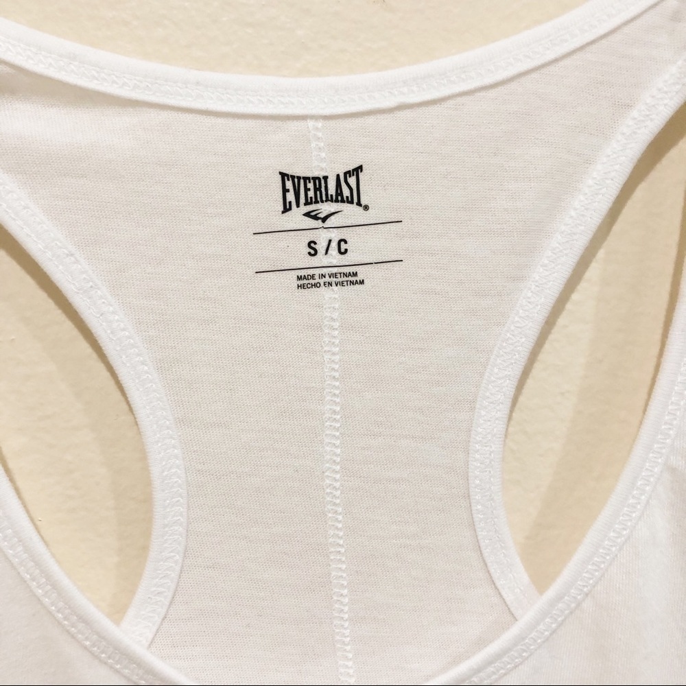 Everlast Graphic Tank White Bold Print Sleveless Size Small - Picture 4 of 5